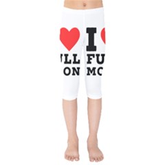 I Love Full Moon Kids  Capri Leggings  by ilovewhateva