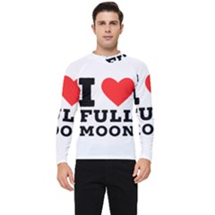 I Love Full Moon Men s Long Sleeve Rash Guard by ilovewhateva