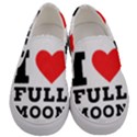 I love full moon Men s Canvas Slip Ons View1