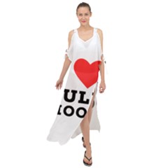 I Love Full Moon Maxi Chiffon Cover Up Dress by ilovewhateva