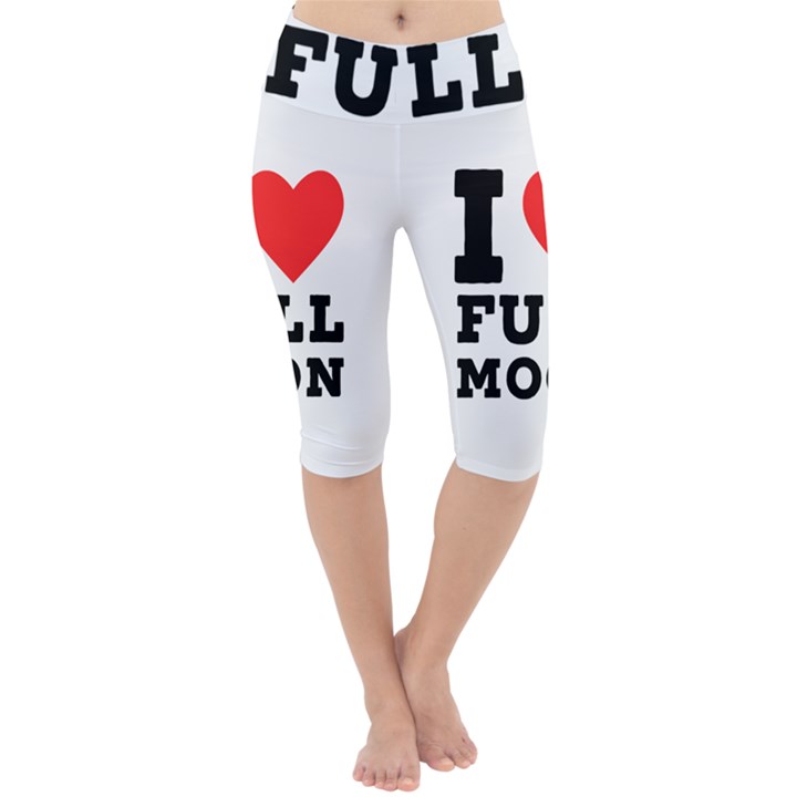 I love full moon Lightweight Velour Cropped Yoga Leggings