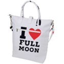 I love full moon Buckle Top Tote Bag View2