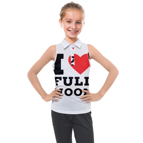 I Love Full Moon Kids  Sleeveless Polo Tee by ilovewhateva