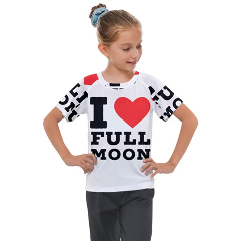 I Love Full Moon Kids  Mesh Piece Tee by ilovewhateva