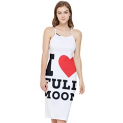 I Love Full Moon Bodycon Cross Back Summer Dress by ilovewhateva