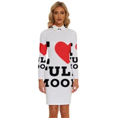 I Love Full Moon Long Sleeve Shirt Collar Bodycon Dress by ilovewhateva