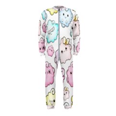 Cute-doodle-cartoon-seamless-pattern Onepiece Jumpsuit (kids) by Salman4z