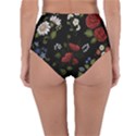 Floral-folk-fashion-ornamental-embroidery-pattern Reversible High-Waist Bikini Bottoms View2