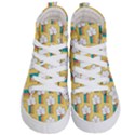 Smile-cloud-rainbow-pattern-yellow Kids  Hi-Top Skate Sneakers View1