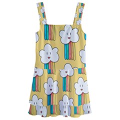 Smile-cloud-rainbow-pattern-yellow Kids  Layered Skirt Swimsuit by Salman4z