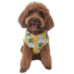 Smile-cloud-rainbow-pattern-yellow Dog Sweater by Salman4z