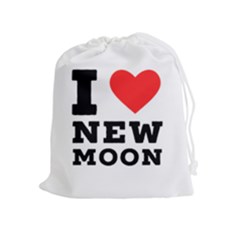 I Love New Moon Drawstring Pouch (xl) by ilovewhateva