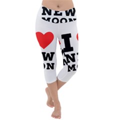 I Love New Moon Lightweight Velour Capri Yoga Leggings by ilovewhateva