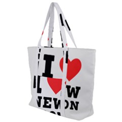 I Love New Moon Zip Up Canvas Bag by ilovewhateva