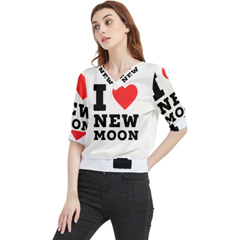 I Love New Moon Quarter Sleeve Blouse by ilovewhateva