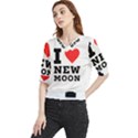 I love new moon Quarter Sleeve Blouse View1