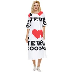 I Love New Moon Double Cuff Midi Dress by ilovewhateva