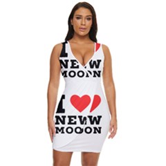 I Love New Moon Draped Bodycon Dress by ilovewhateva