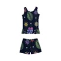 Embroidery-seamless-pattern-with-flowers Kids  Boyleg Swimsuit View1