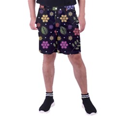 Embroidery-seamless-pattern-with-flowers Men s Pocket Shorts by Salman4z