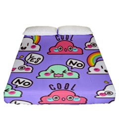 Cloud-seamless-pattern -- Fitted Sheet (queen Size) by Salman4z