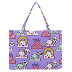 Cloud-seamless-pattern -- Zipper Medium Tote Bag by Salman4z