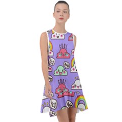 Cloud-seamless-pattern -- Frill Swing Dress by Salman4z