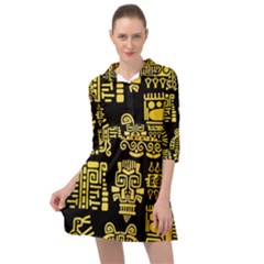 American-golden-ancient-totems Mini Skater Shirt Dress by Salman4z