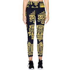 American-golden-ancient-totems Pocket Leggings 