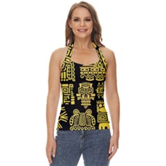 American-golden-ancient-totems Basic Halter Top by Salman4z