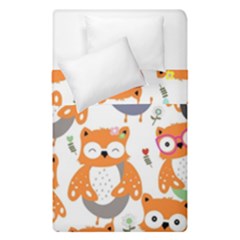 Cute-colorful-owl-cartoon-seamless-pattern Duvet Cover Double Side (single Size) by Salman4z