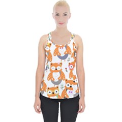 Cute-colorful-owl-cartoon-seamless-pattern Piece Up Tank Top by Salman4z