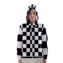 Chess-board-background-design Women s Hooded Windbreaker View1