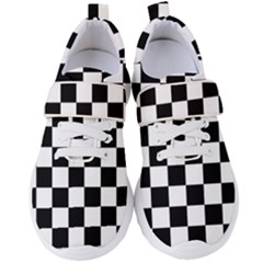 Chess-board-background-design Women s Velcro Strap Shoes by Salman4z