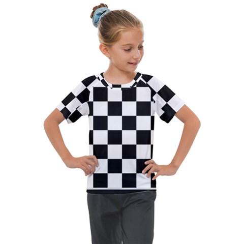 Chess-board-background-design Kids  Mesh Piece Tee by Salman4z