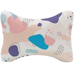 Hand-drawn-abstract-organic-shapes-background Seat Head Rest Cushion by Salman4z