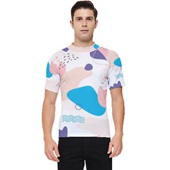 Hand-drawn-abstract-organic-shapes-background Men s Short Sleeve Rash Guard by Salman4z