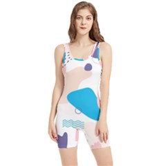 Hand-drawn-abstract-organic-shapes-background Women s Wrestling Singlet by Salman4z