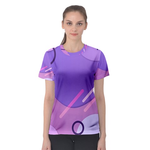 Colorful-abstract-wallpaper-theme Women s Sport Mesh Tee by Salman4z