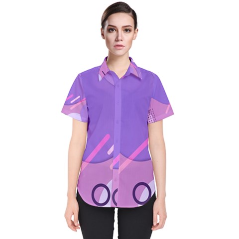 Colorful-abstract-wallpaper-theme Women s Short Sleeve Shirt by Salman4z