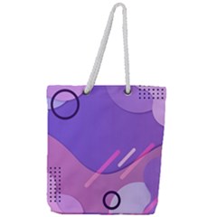 Colorful-abstract-wallpaper-theme Full Print Rope Handle Tote (large) by Salman4z