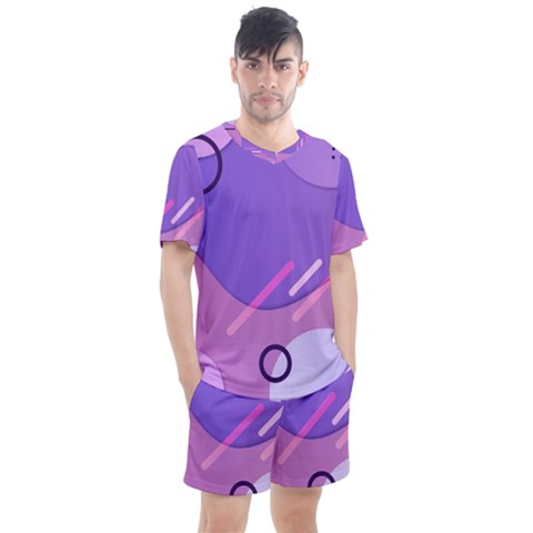 Colorful-abstract-wallpaper-theme Men s Mesh Tee And Shorts Set by Salman4z