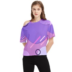 Colorful-abstract-wallpaper-theme One Shoulder Cut Out Tee by Salman4z