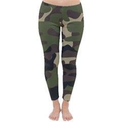 Texture-military-camouflage-repeats-seamless-army-green-hunting Classic Winter Leggings by Salman4z