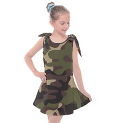 Texture-military-camouflage-repeats-seamless-army-green-hunting Kids  Tie Up Tunic Dress by Salman4z