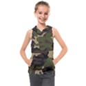 Texture-military-camouflage-repeats-seamless-army-green-hunting Kids  Sleeveless Hoodie View1