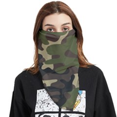 Texture-military-camouflage-repeats-seamless-army-green-hunting Face Covering Bandana (triangle) by Salman4z