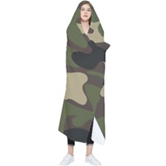 Texture-military-camouflage-repeats-seamless-army-green-hunting Wearable Blanket by Salman4z