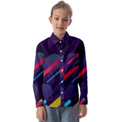 Colorful-abstract-background Kids  Long Sleeve Shirt by Salman4z