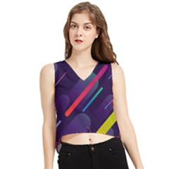 Colorful-abstract-background V-neck Cropped Tank Top by Salman4z